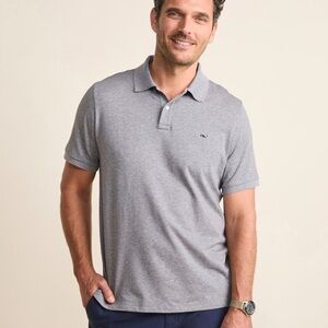 Vineyard Vines Edgartown Pique Polo Shirt in Heather Gray Size Men’s XS (EUC)